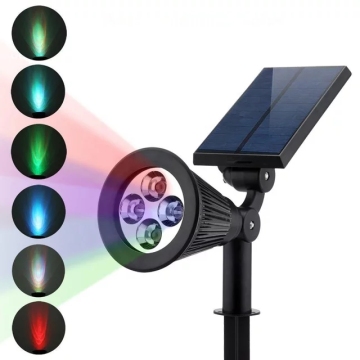 Outdoor Solar Garden Light 7/4 LED White/Warm White ABS Body