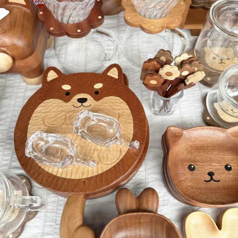 Adorable Wooden Tableware with Animal Designs