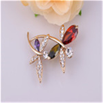 18k Yellow Gold Rhinestone Brooches Fq-B-651231