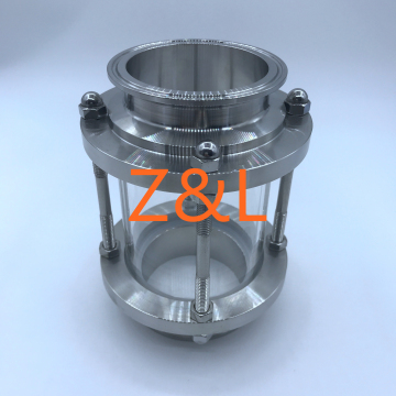 4 Inch Stainless Steel Tri Clamp Sight Glass with Temperature Resistant Borosilicate Glass