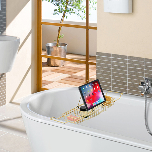 Bathtub Caddy Adjustable Bathroom Bathtub Organizer Bathtub Caddy Tray with Extending Sides Supplier