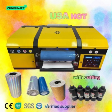 Zunsunjet Digital A3 UVDTF εκτυπωτής με εκτυπώσεις XP600 για εκτύπωση αυτοκόλλητων αυτοκόλλητων
