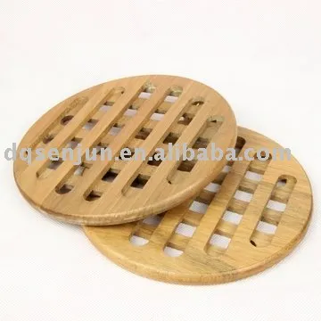 SJZUD-Y2001 round wooden table mat,dining table mat