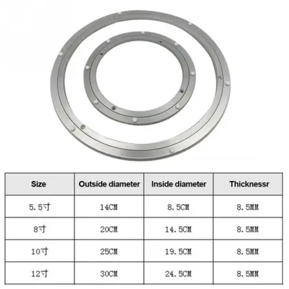 Reduce Noise Durable Turntable Aluminium Alloy Bearing Rotating Practical Table Home Round Hardware Smooth Swivel Plates