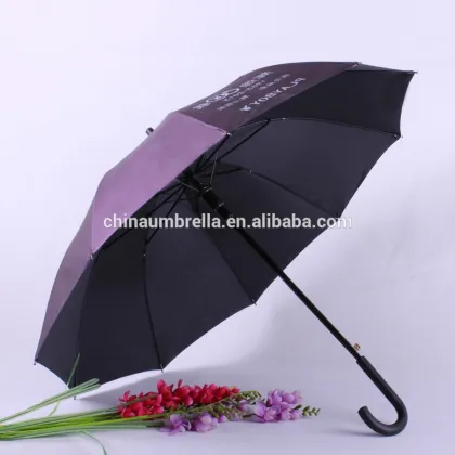 Black UV Coating straight umbrella