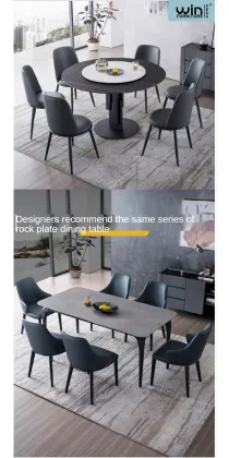 Round Marble Simple Dining Table Set