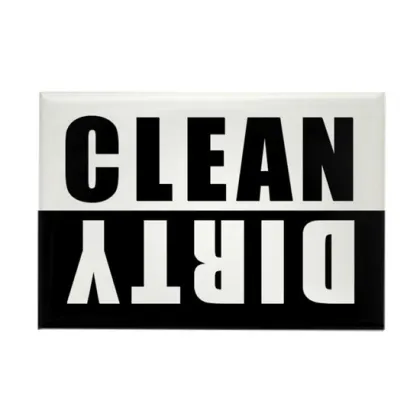 Clean Dirty Boston Rectangle Magnet