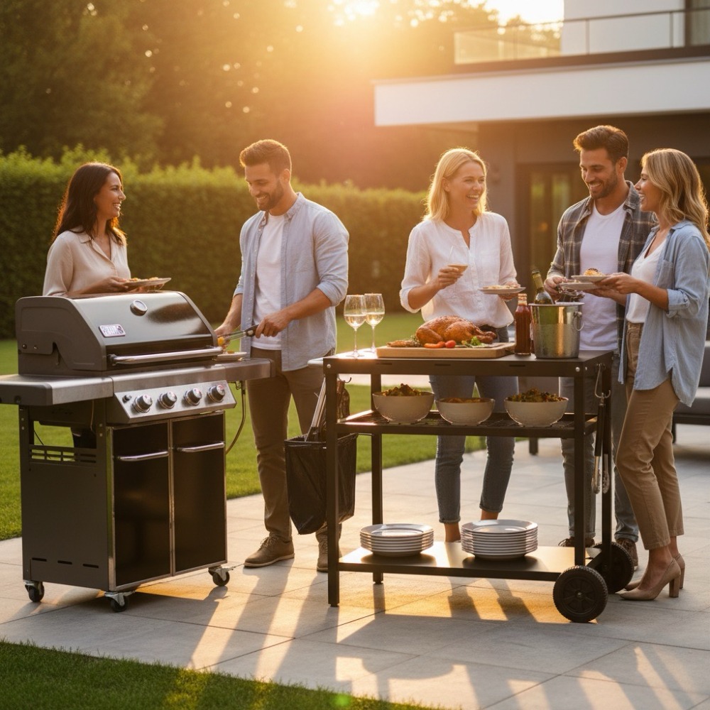 Movable Grill Cart