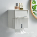 Modern Design Plastic Paper Holder with Storage Drawer for Bathroom (No Drilling Needed)