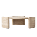 Runder Tee Tisch Travertine Stone Marmor Tisch