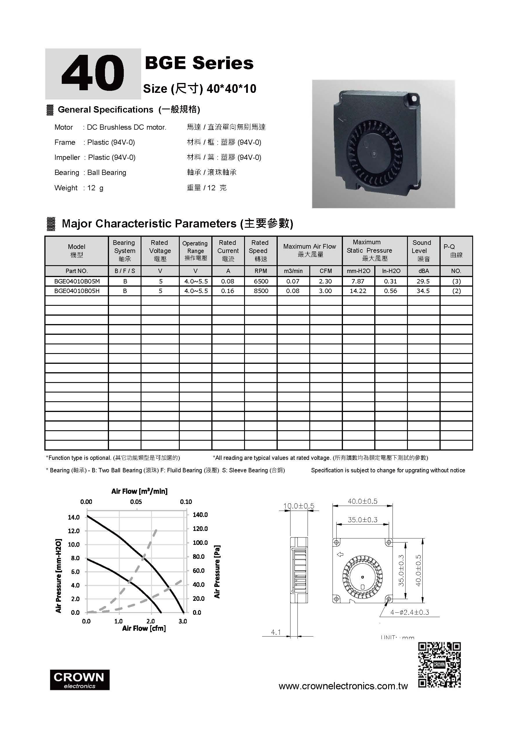 4010 DC Motor Hair Blower