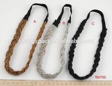 2015 Wholesale Best Choice plastic glitter headband with bead