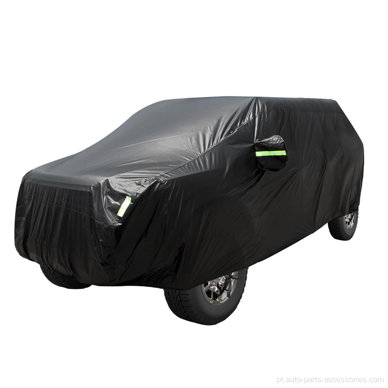 Tampa de carro protetor anti -UV elástico elástico preto
