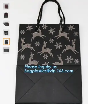 gold hot stamping paper wine bottle carrying gift bags, kraft paper shopping bag wedding bag paper gift bag, Retail Cheap OEM