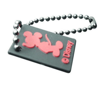 Mickey Silicone Keychains With Embossed Logo, Custom Silicone Personalized Key Rings