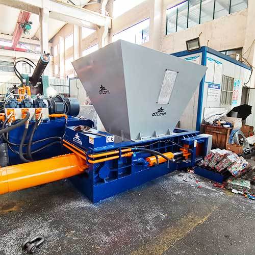 Tinplate Scrap Compacting Machine Conveyor Belt Scrap Metal Baler Supplier