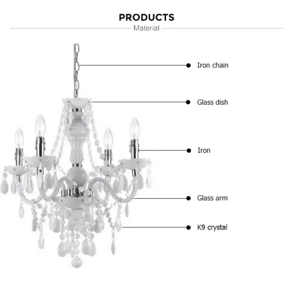 Luxurious Crystal Chandelier - Modern European Murano Glass Pendant Light for Hotel Wedding Decor