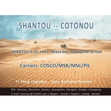 Fret maritime de Shantou à Cotonou