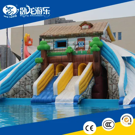 hot sale custom house inflatable slide