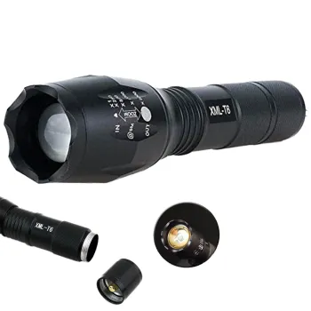 10W T6 LED Flashlight with 1100 Lumen Output: A Versatile Rechargeable and Aluminum Camping & Tactical Light Designed for Industrial Use with Dry Battery Compatibility