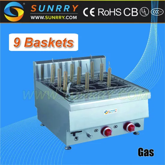 Stainless steel pasta cooker with 9 baskets induction gas pasta cooker (SUNRRY SY-PN600B)