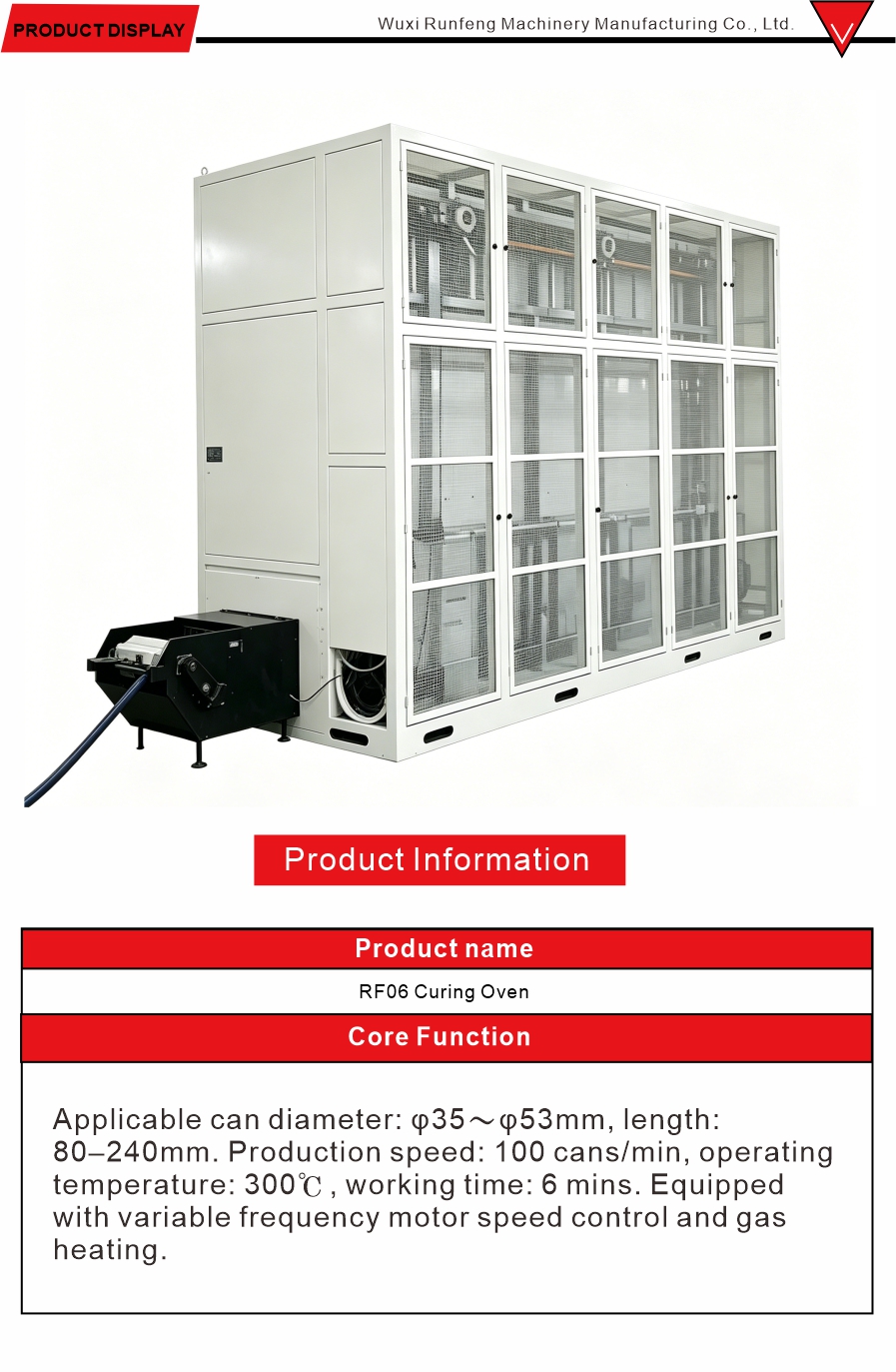 Adjustable Speed Curing Oven