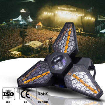3x60W Windmill Background Light: Infinitely Rotating Maple Leaf LED Retro Stage Lighting