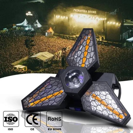 3x60W Windmill Background Light: Infinitely Rotating Maple Leaf LED Retro Stage Lighting