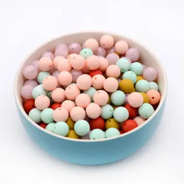 Free Sample Custom Handmade Crochet Wooden Beads BPA Free Baby Silicone Teething Pendant
