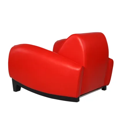 Red Franz Romero Bugatti Leather Lounge Chair