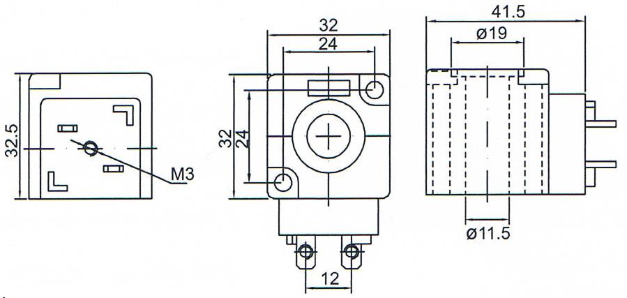 Dimension of BB11532502 Solenoid Coil: