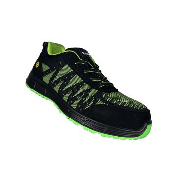 Fluorescent Green Flyknit safety work shoes