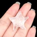 Clear Crystal 30mm Smiling Starfish Pendant & Ornament for Home Decoration Handmade Craved Stone Solar