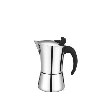 Jarra de café aislada de acero inoxidable.