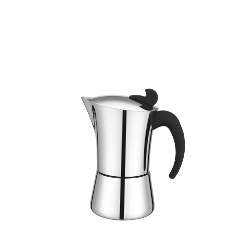 Jarra de café aislada de acero inoxidable.