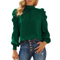 Womens Long Sleeve High Neck Blouses