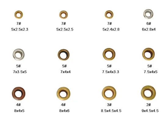 Metal Eyelets for Leather