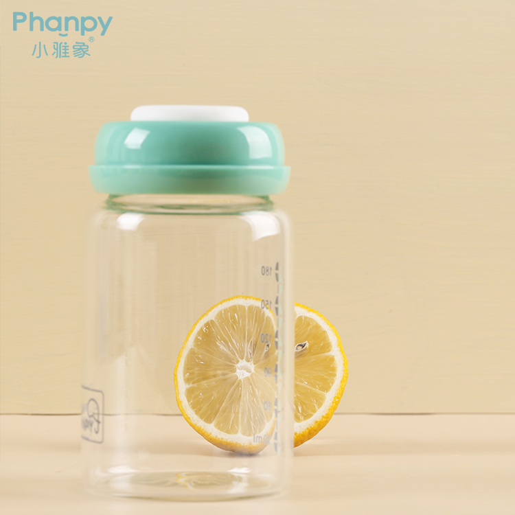 Transparent Glass Baby Breast Milk Bottle 2pcs/box