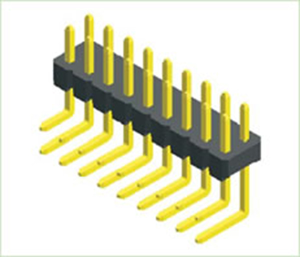 2.54 mm (0.1 &quot;) 2xxp DIP 90D RETAGO RETO CONECTOR DE CABEZADOR DEL PIN MAL