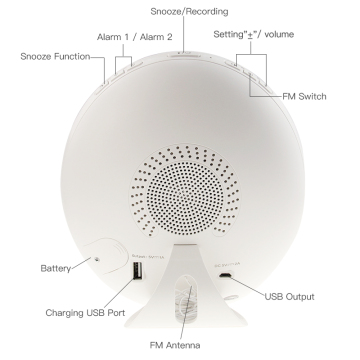 Sunrise Sunset Simulation Tuya Smart Life App Wifi Wake Up Alarm Clock Light