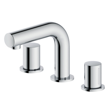 Two Handle Chrome Brass Bathroom Faucets 3 Hole