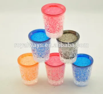 Promotional gifts plastic 2oz double wall freezable Gel shot glass