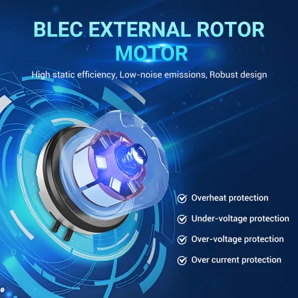 400mm EC 220V 400V Aluminum Alloy Greentech Backward Centrifugal Fan with Bracket