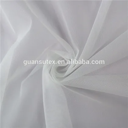 White High Density Diamond 30D Swiss Netting Mesh Fabric For Decoration