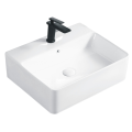 White Bathroom Countertop Basin With Tap Hole