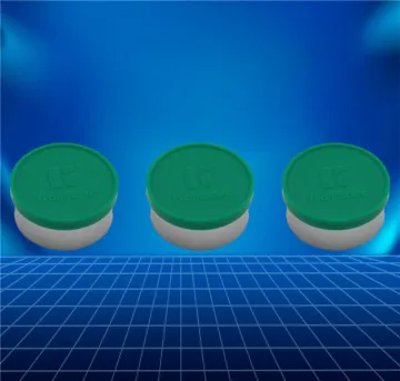 green flip-off cap for infusion bottle