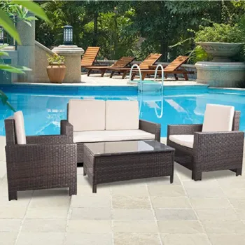 Customized Rattan Sofa Set for Outdoor Patio and Garden
