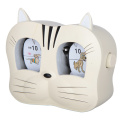 Metall Cat-Face Flip Schreibtisch Uhr