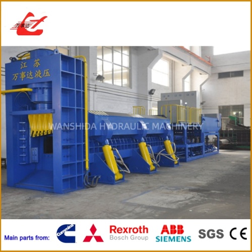 Máquina de enfardamento e cisalhamento hidráulico controlada por PLC