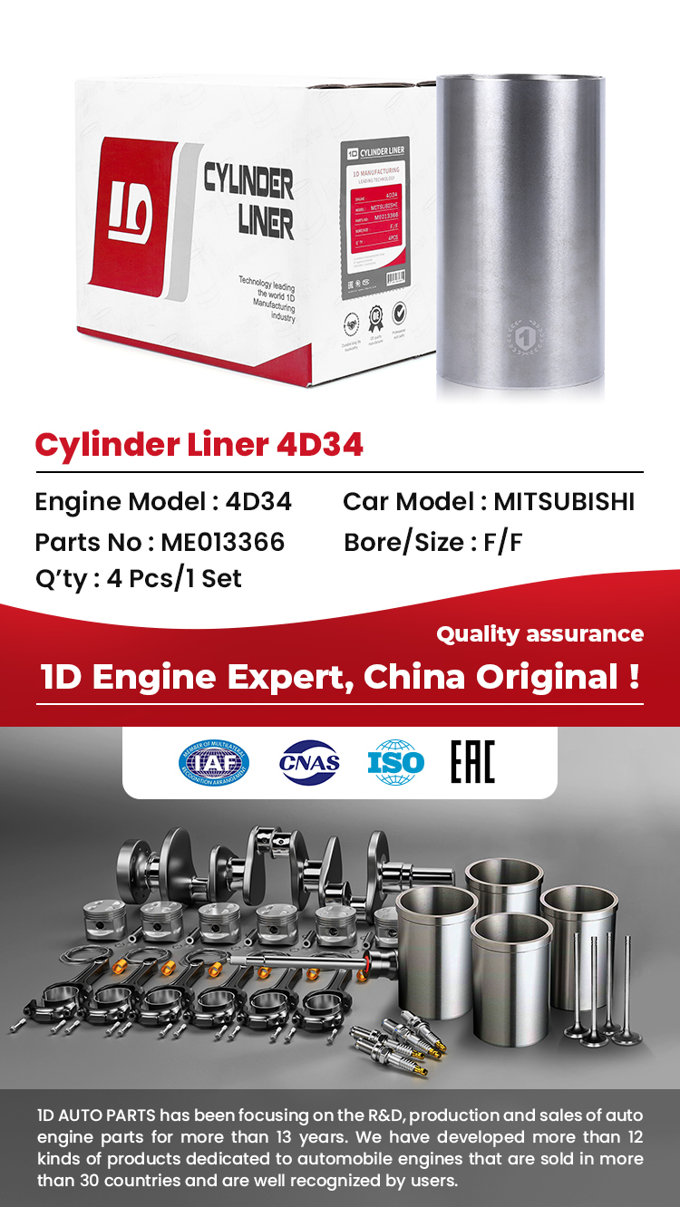 Cylinder Sleeve fits MITSUBISHI 4D34